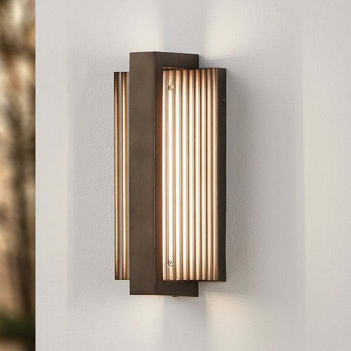 Jubilee 12-inch Forged Bronze 5CCT LED Exterior Wall Sconce