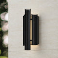 Kestrel 16-inch 3-light Textured Black 5CCT LED Exterior Wall Sconce
