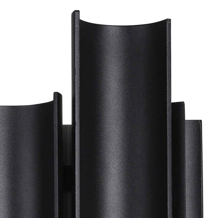 Kestrel 16-inch 3-light Textured Black 5CCT LED Exterior Wall Sconce