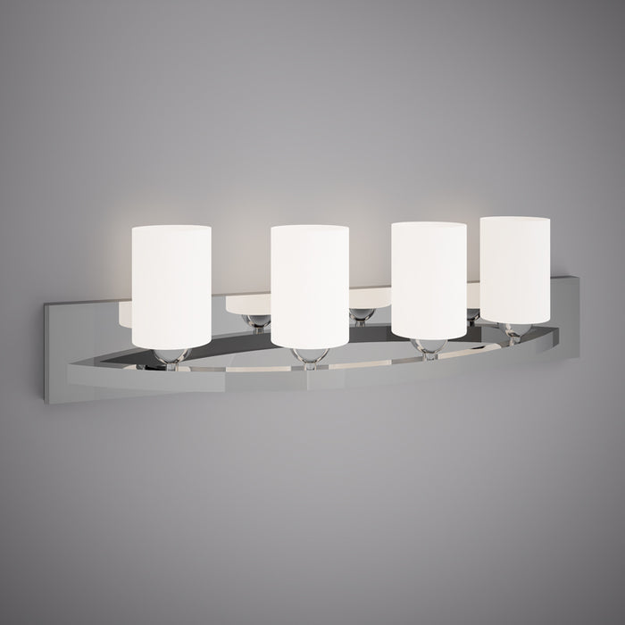 4 Lights Kora 32-in Vanity Light Polished Chrome  Dimmable 240W