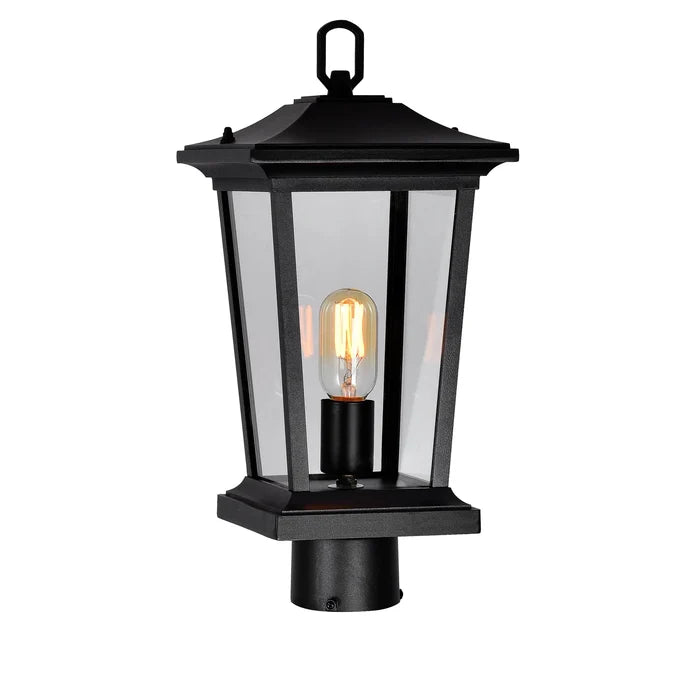 Leawood Outdoor Lantern Heads Black 1 Light