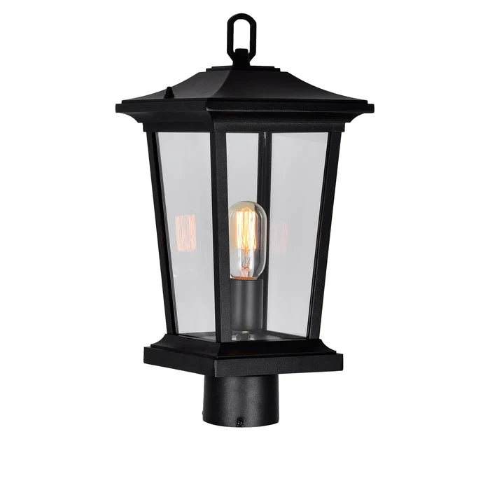 Leawood Outdoor Lantern Heads Black 1 Light