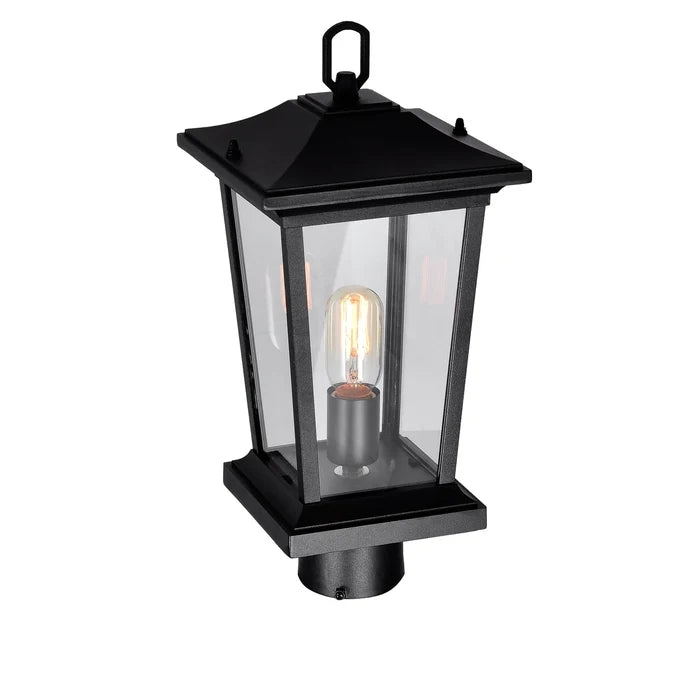 Leawood Outdoor Lantern Heads Black 1 Light