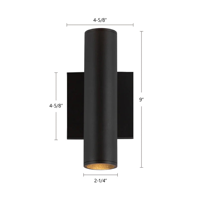 Lorna 9-in (2-in Dia.) Aluminum Up & Down Wall Sconce