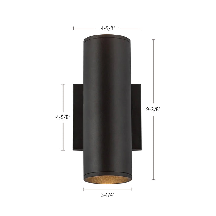 Lorna 9-in (3-in Dia.) Aluminum Up & Down Wall Sconce
