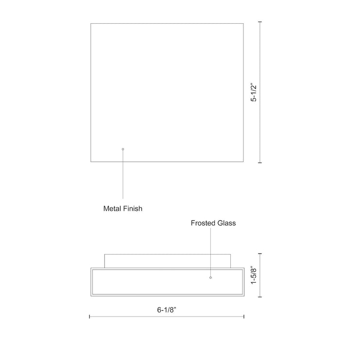 Mica 6-in Aluminum Wall Light