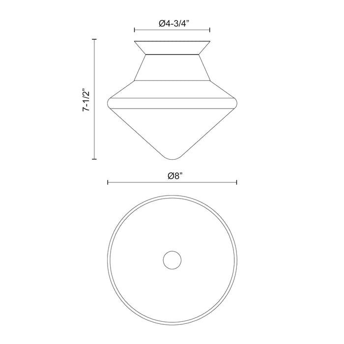 Nora 8-in Steel Flush Mount