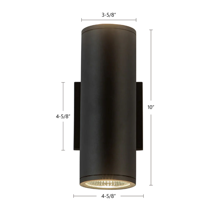 Nordic 10-in (3-in Dia.) Aluminum Outdoor Wall Light