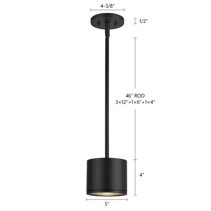 Nordic 4-in (5-in Dia.) Aluminum Outdoor Pendant