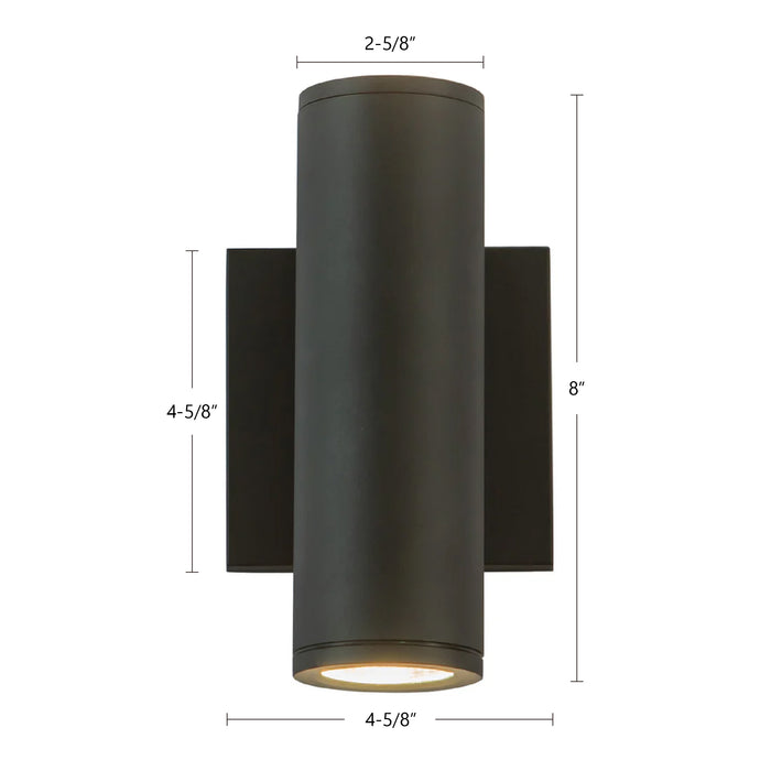 Nordic 8-in (2-in Dia.) Aluminum Outdoor Wall Light