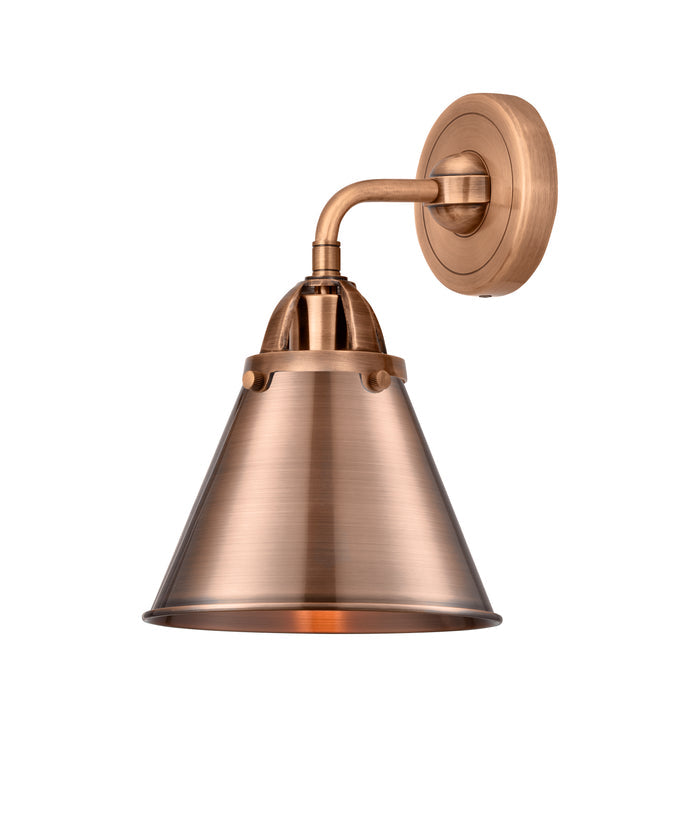 Nouveau 2 Sconce Cast Brass Glass Steel