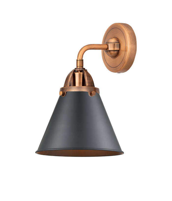 Nouveau 2 Sconce Cast Brass Glass Steel