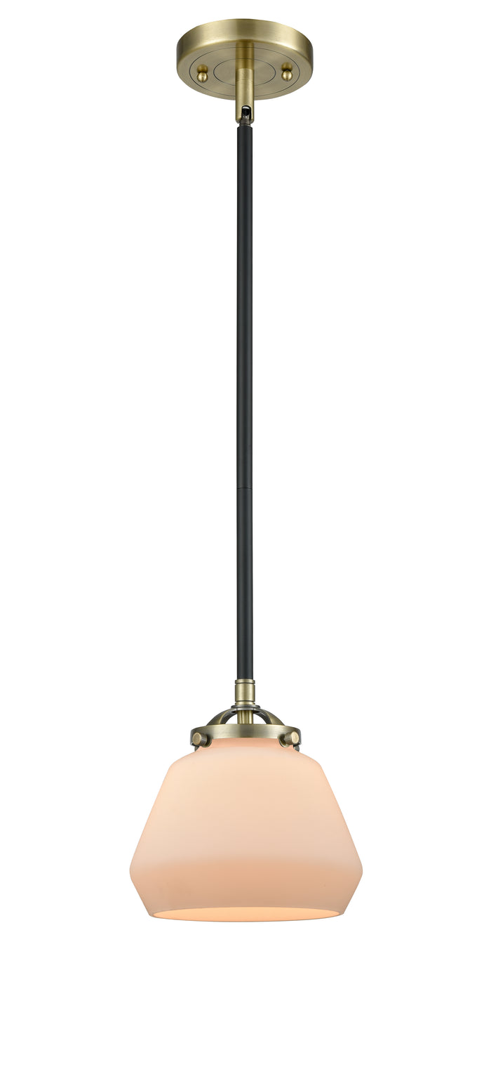 Nouveau Mini Pendant 6.75 Inch Cast Brass