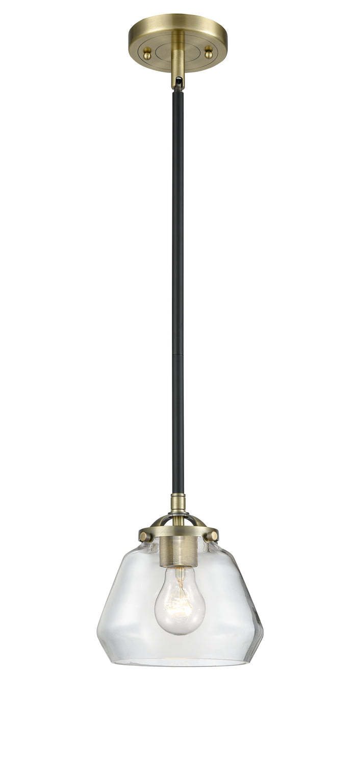 Nouveau Mini Pendant 6.75 Inch Cast Brass