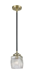Nouveau Mini Pendant Black Antique Brass