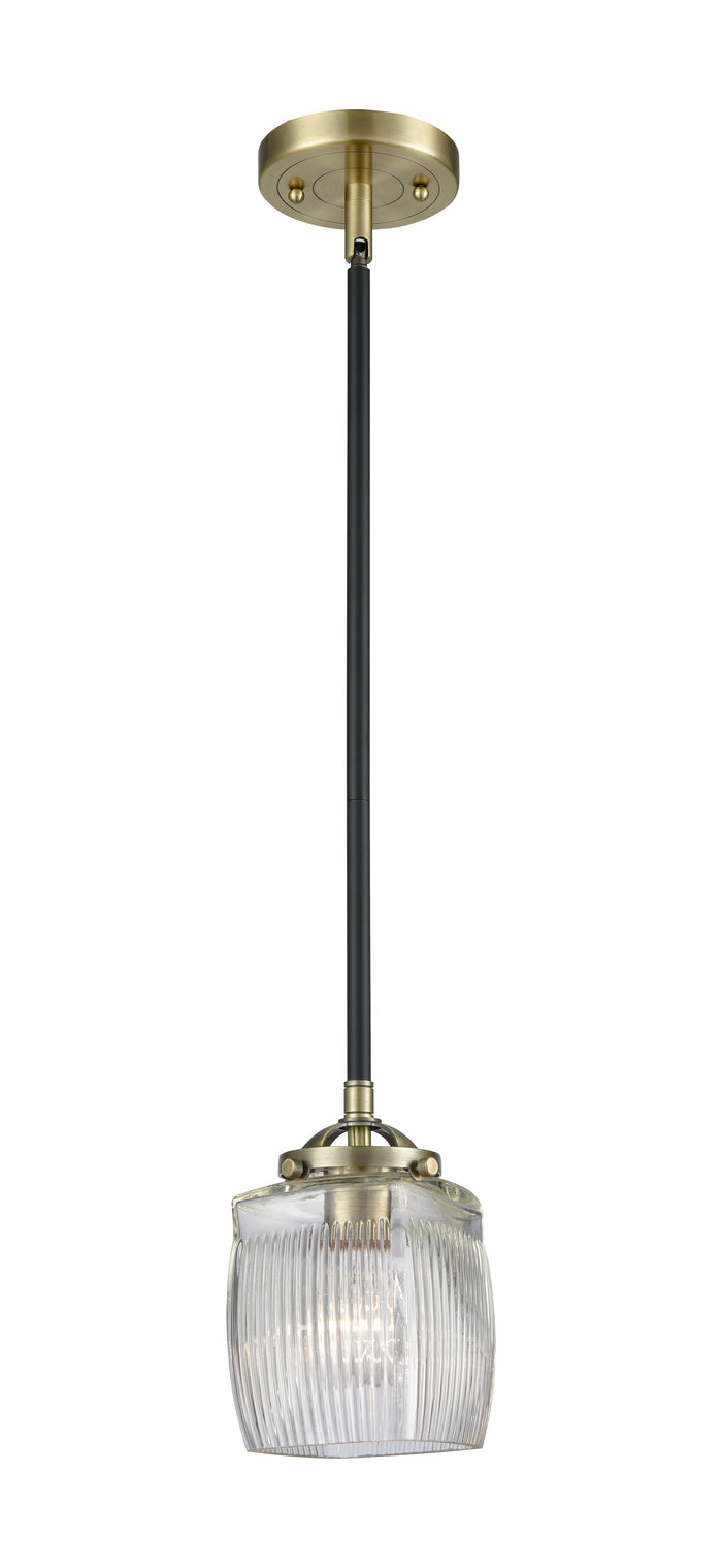 Nouveau Mini Pendant Black Antique Brass