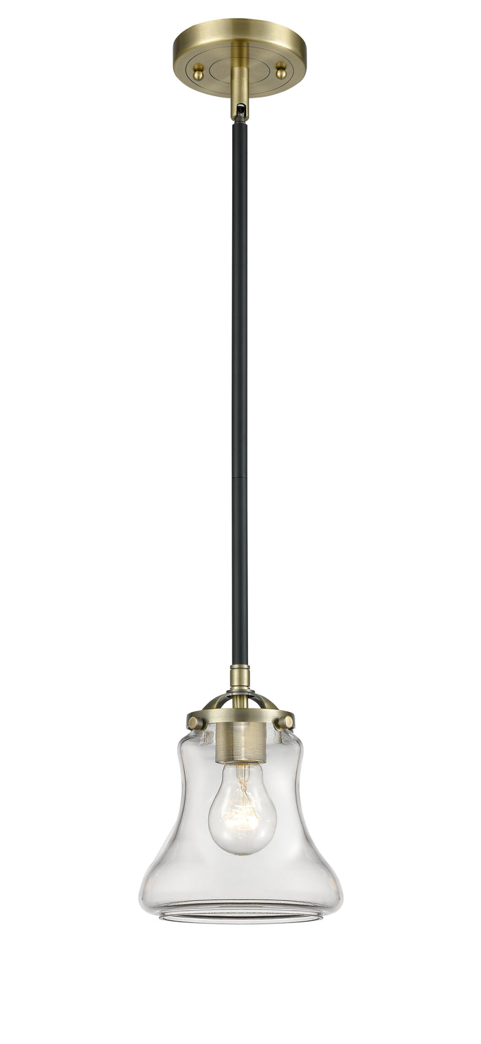 Nouveau Mini Pendant Black Antique Brass