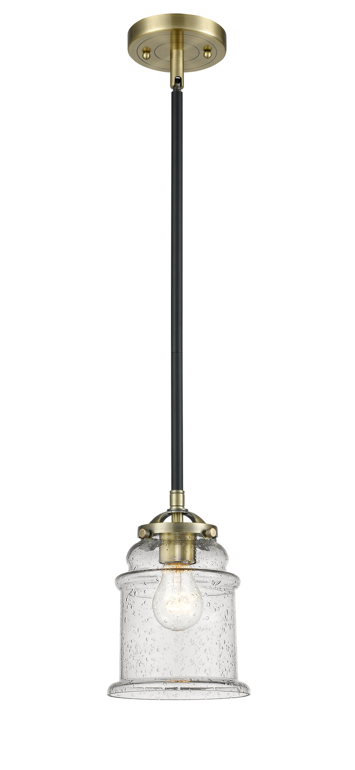 Nouveau Mini Pendant Black Antique Brass