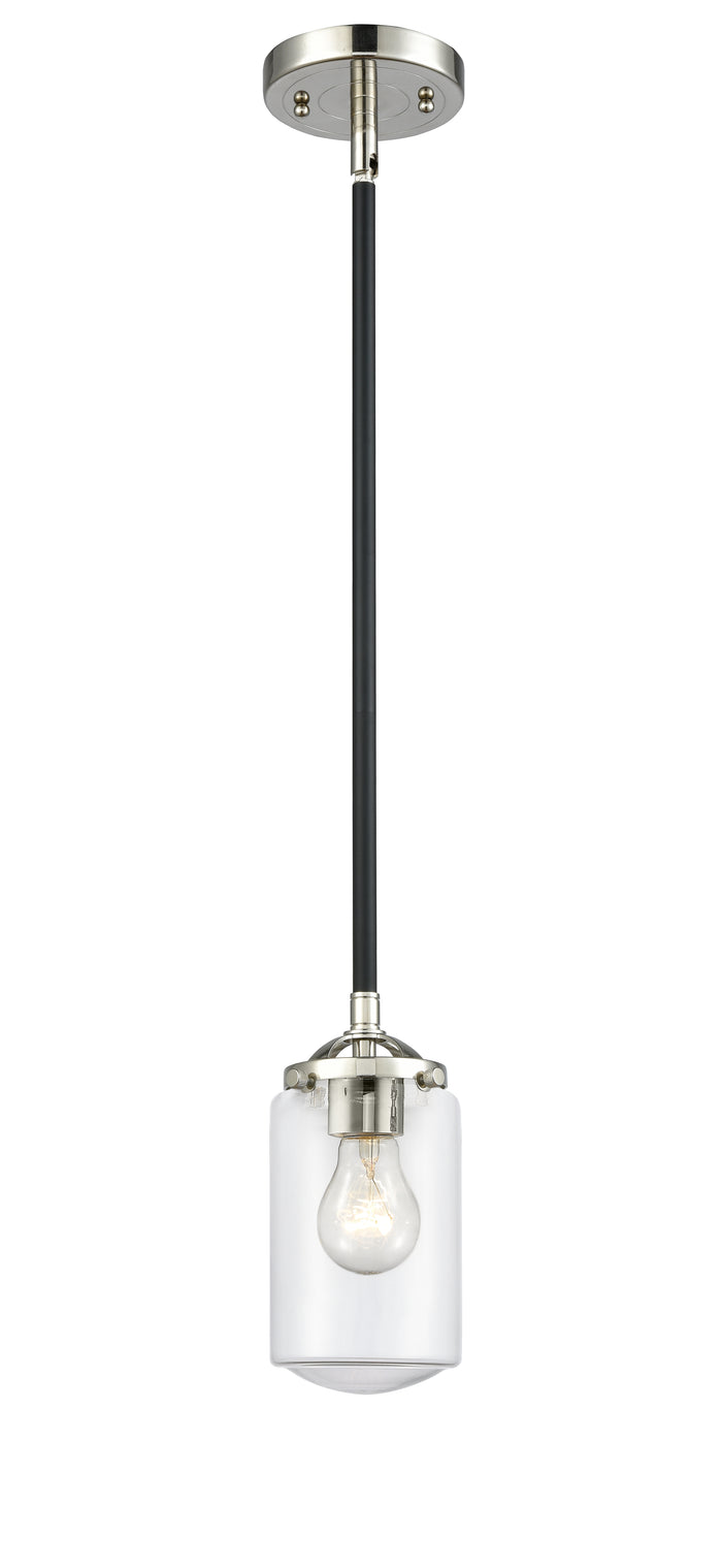 Nouveau Mini Pendant Black Antique Brass
