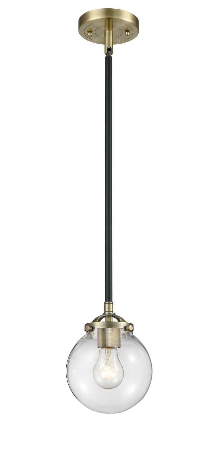 Nouveau Mini Pendant Black Antique Brass