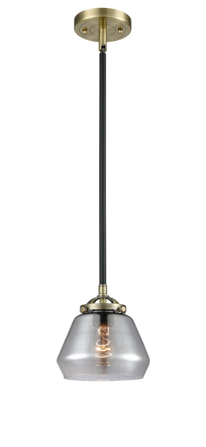 Nouveau Mini Pendant Black Antique Brass