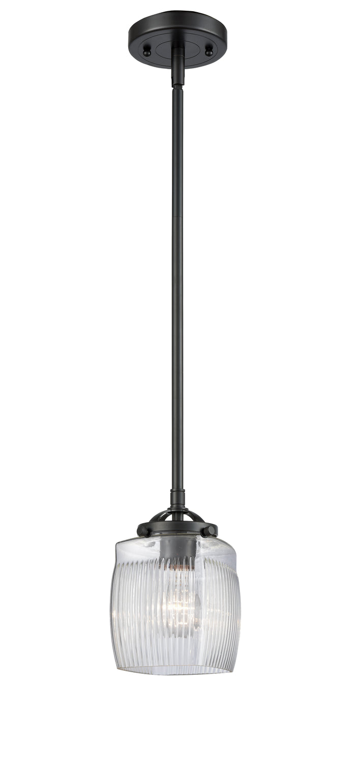 Nouveau Mini Pendant Black Antique Brass