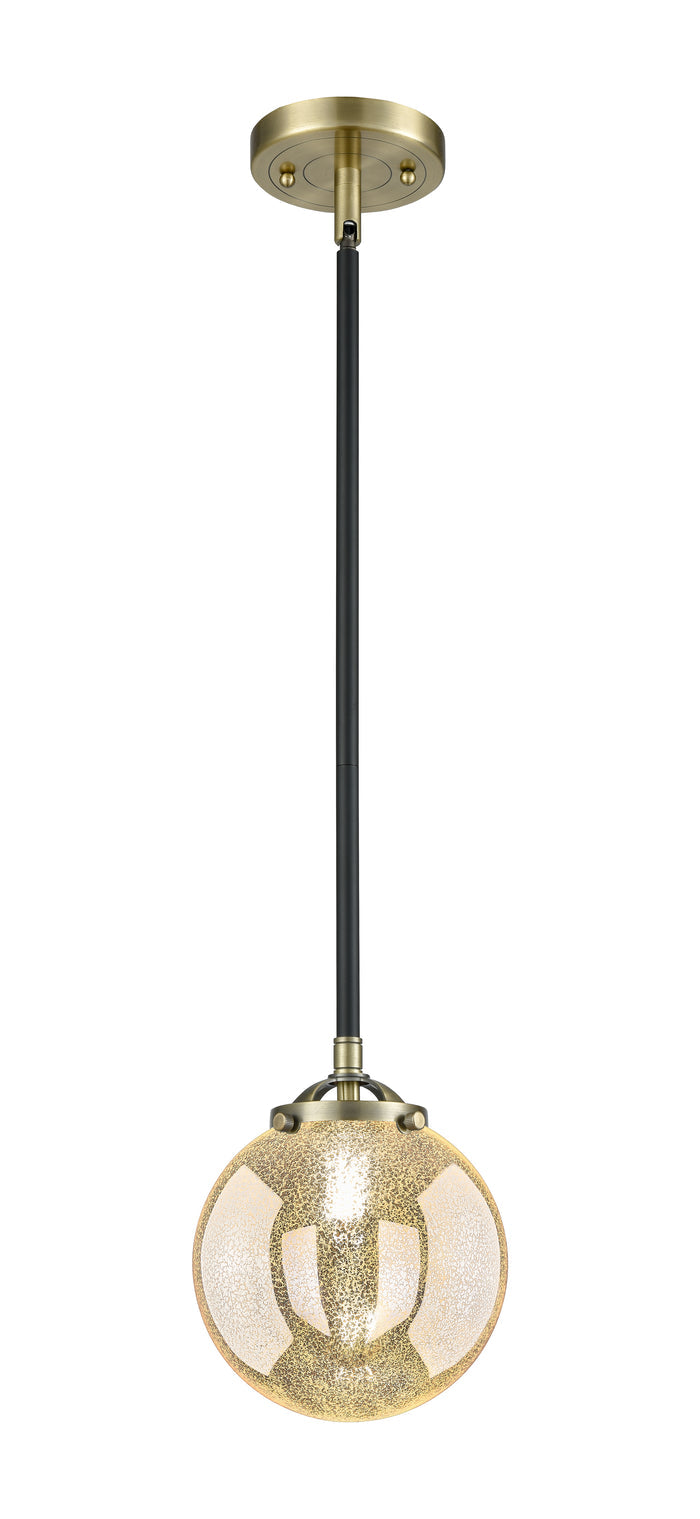 Nouveau Mini Pendant Black Antique Brass