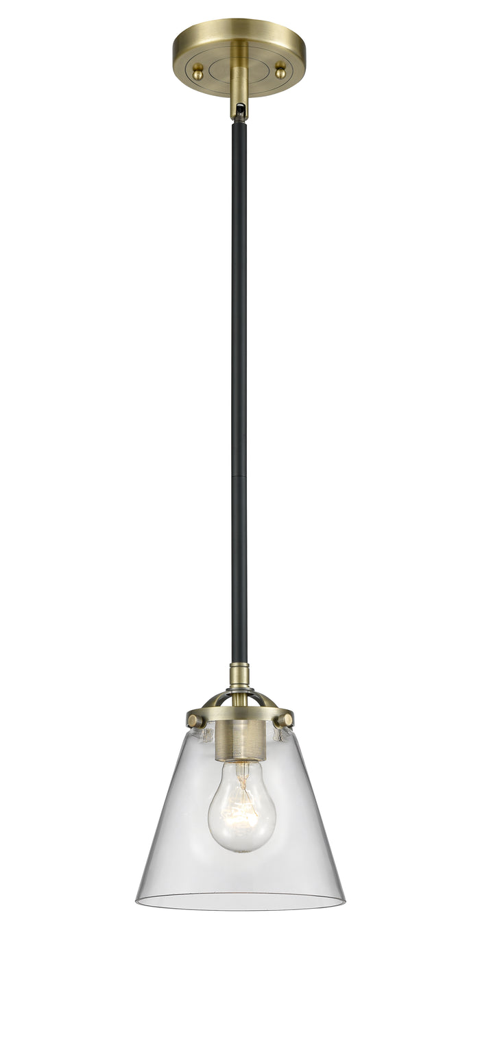 Nouveau Mini Pendant Cast Brass 6.25 Inch