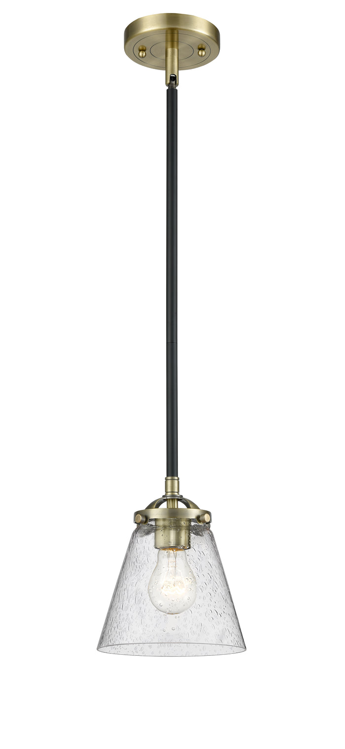 Nouveau Mini Pendant Cast Brass 6.25 Inch