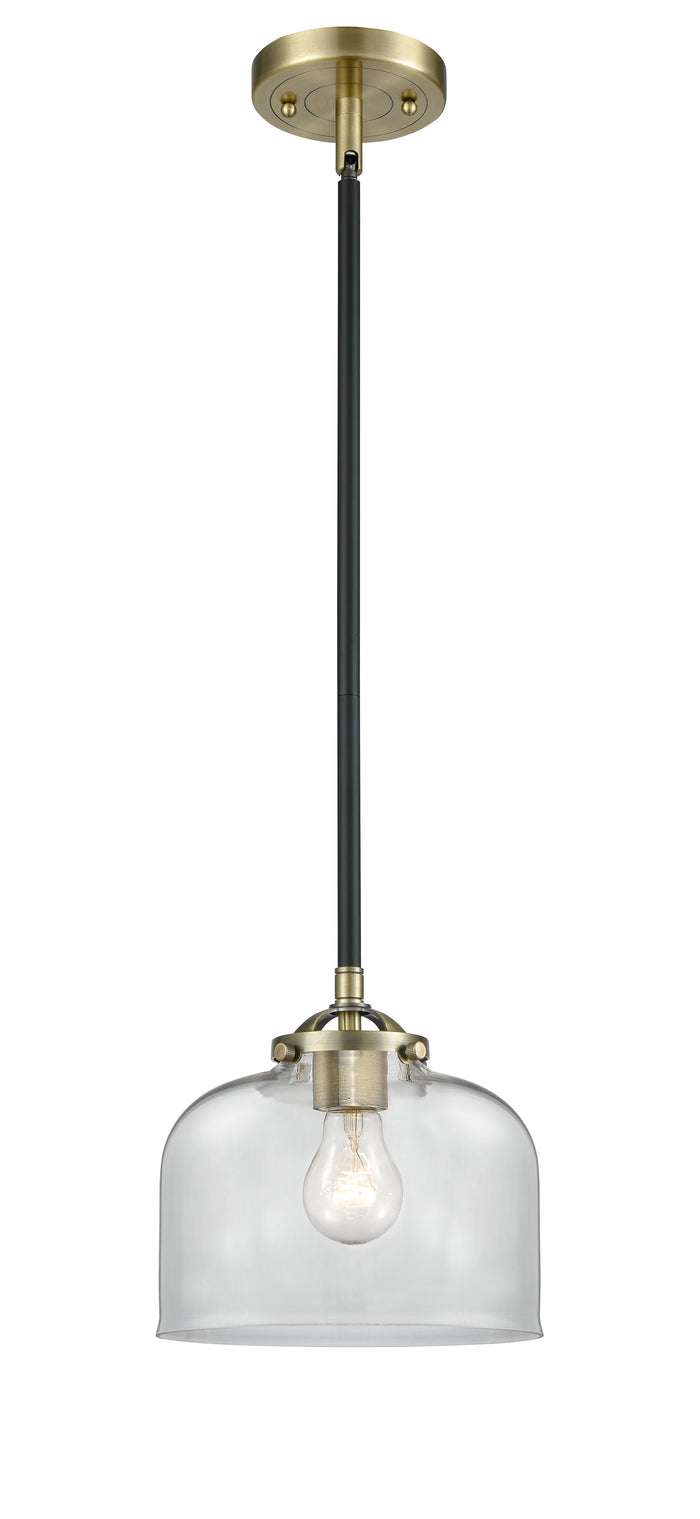 Nouveau Mini Pendant Cast Brass 8 Inch