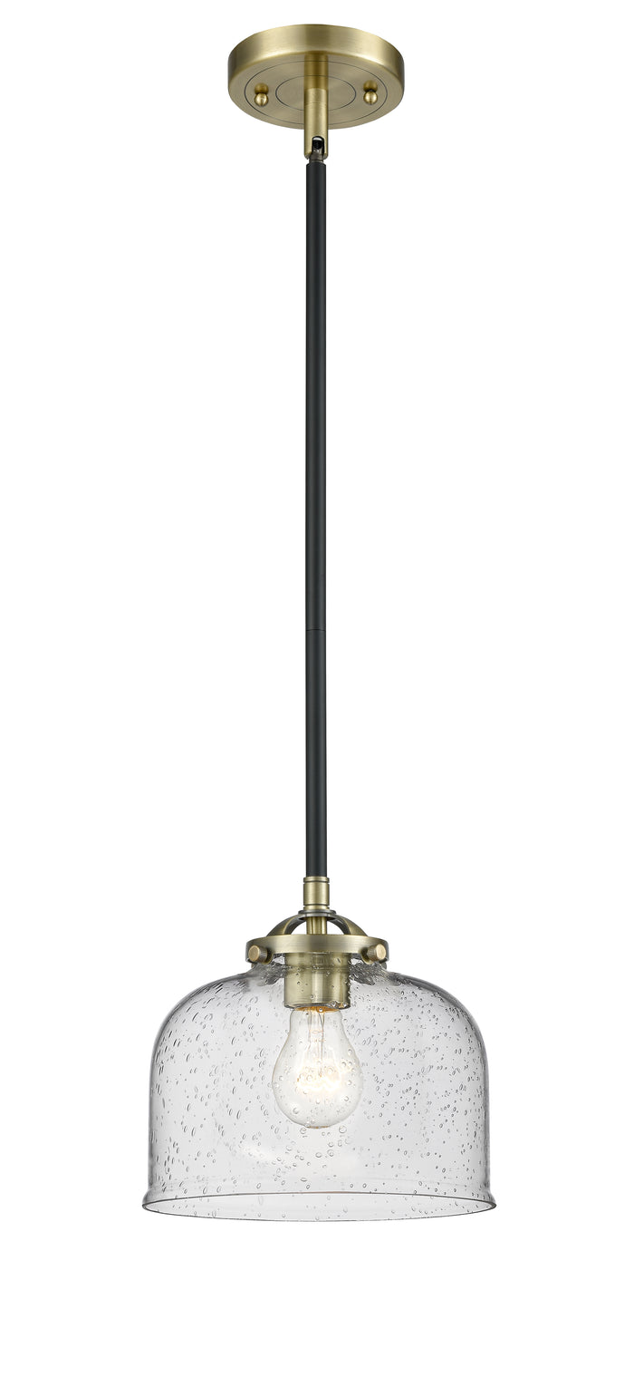 Nouveau Mini Pendant Cast Brass 8 Inch