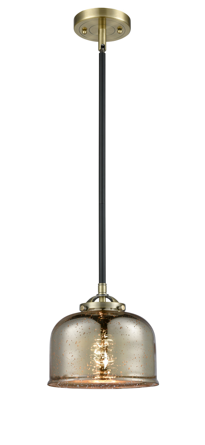 Nouveau Mini Pendant Cast Brass 8 Inch