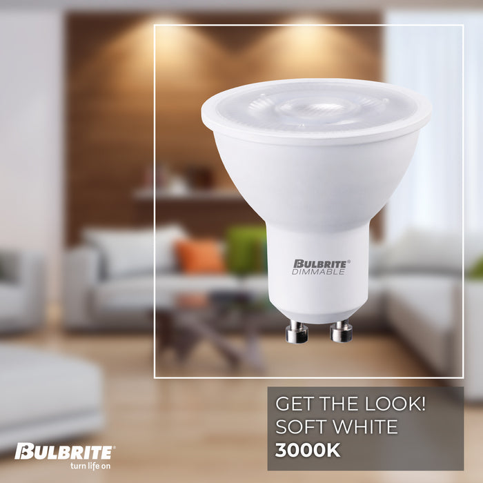 PAR16 Dimmable White LED Light Bulb with GU10 Base, 3000K, 500 Lumens, 2-Pack