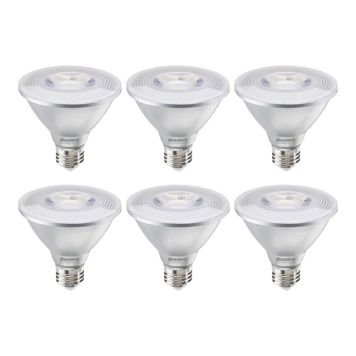 PAR30SN 10W Dimmable LED Light Bulb with E26 Base, 2700K, 830 Lumens, Flood, 6-Pack