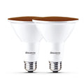 PAR38 15W Dimmable Amber LED Light Bulb with E26 Base, Very Wide Flood, 2-Pack