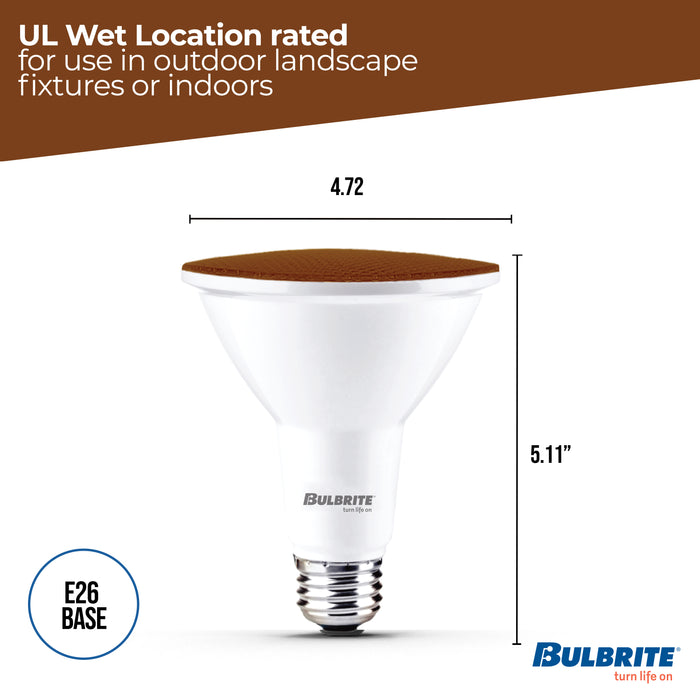 PAR38 15W Dimmable Amber LED Light Bulb with E26 Base, Very Wide Flood, 2-Pack