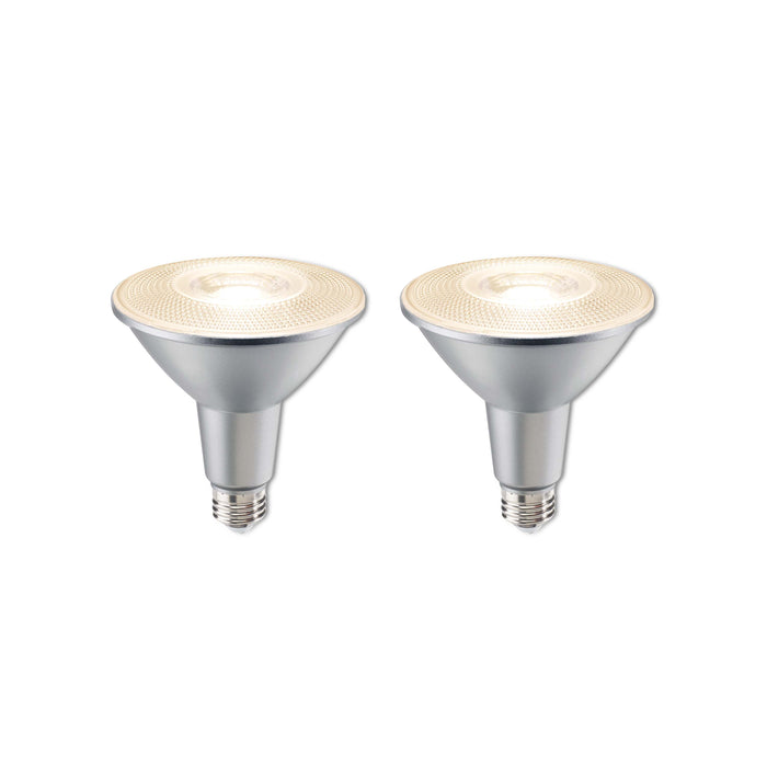 PAR38 15W Dimmable LED Light Bulb with E26 Base, 2700K, 1200 Lumens, Flood, 2-Pack