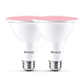 PAR38 15W Dimmable Pink LED Light Bulb with E26 Base, Very Wide Flood, 2-Pack