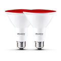 PAR38 15W Dimmable Red LED Light Bulb with E26 Base, Very Wide Flood, 2-Pack