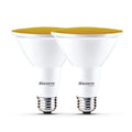 PAR38 15W Dimmable Yellow LED Light Bulb with E26 Base, Very Wide Flood, 2-Pack