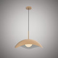 1 Lights Radiance Pendant Beige Outside/White Inside  Dimmable 60W