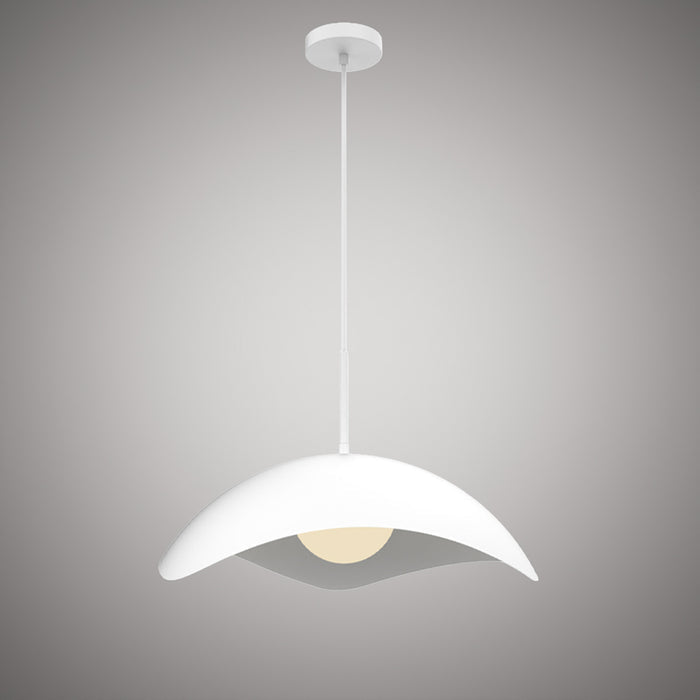 1 Lights Radiance Pendant Matte White Outside/White Inside  Dimmable 60W