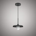 1 Lights Rose Pendant Matte Black  Dimmable 60W