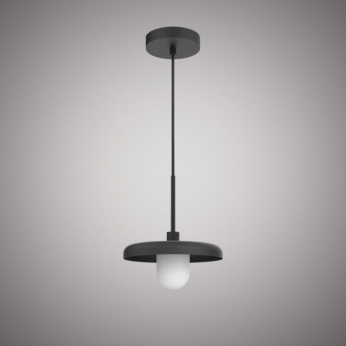 1 Lights Rose Pendant Matte Black  Dimmable 60W