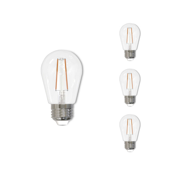 S14 2.5W Dimmable Clear Filament LED Light Bulb with E26 Base, 2700K, 250 Lumens, 4-Pack