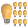 S14 2.5W Dimmable Yellow Filament LED Light Bulb with E26 Base, 10-Pack