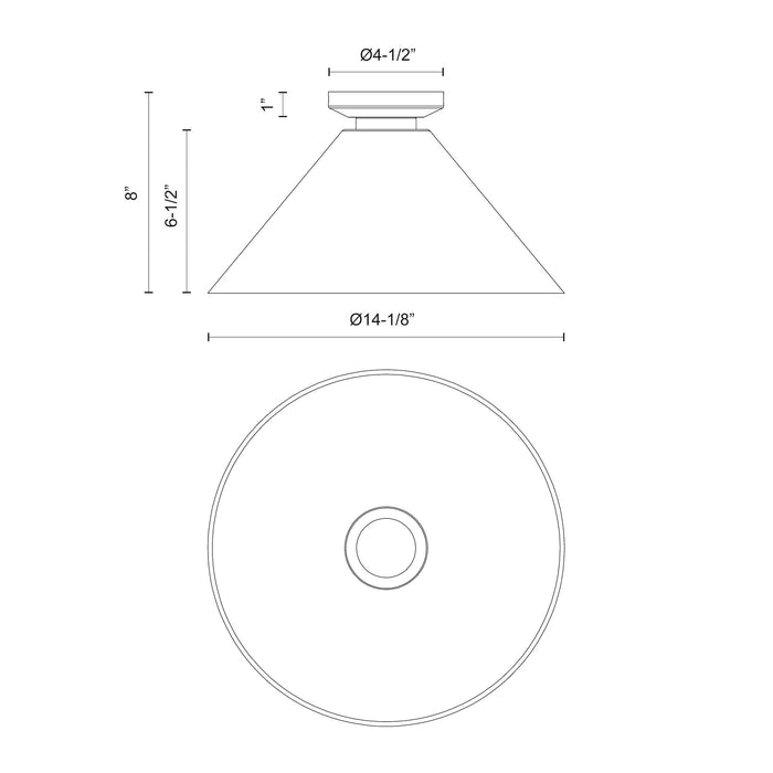 Salem 14-in Steel Flush Mount