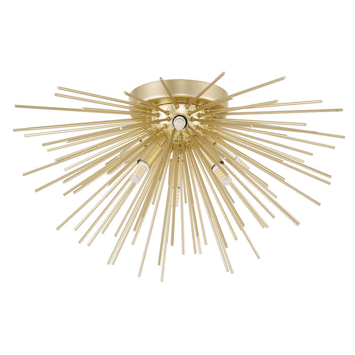 Savannah Flush Mounts Gold Leaf 6 Lights