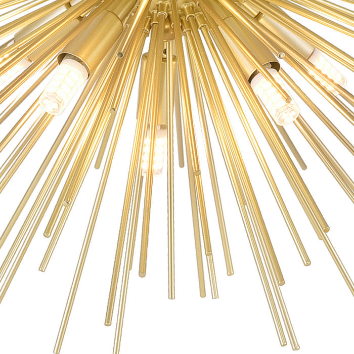 Savannah Flush Mounts Gold Leaf 6 Lights