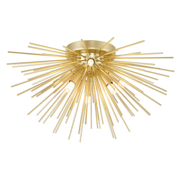 Savannah Flush Mounts Gold Leaf 6 Lights